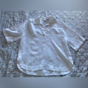 Zara Linen Short- sleeve Shirt size XS